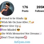 Kattar Hindu Bio For Instagram