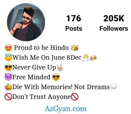 Kattar Hindu Bio For Instagram