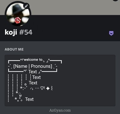 Discord Bio Template