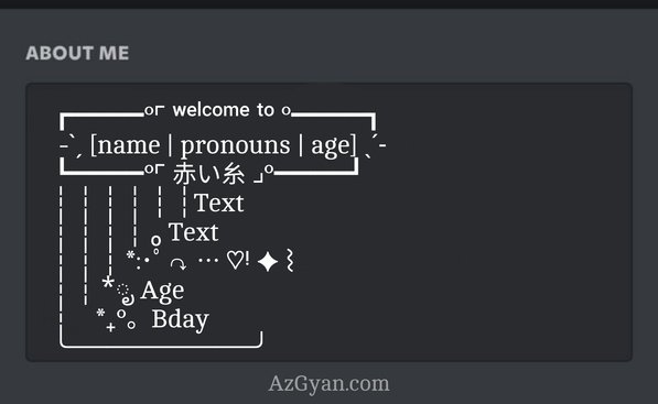 Discord Bio Template