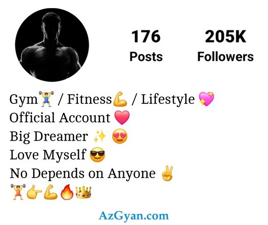 Instagram Bio Gym Lover